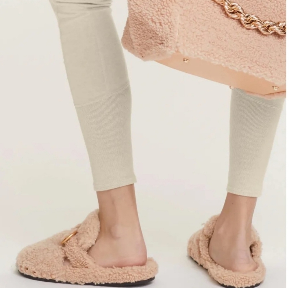 DOROTHEE SCHUMACHER Shearling Studded Mules with Dust Bag